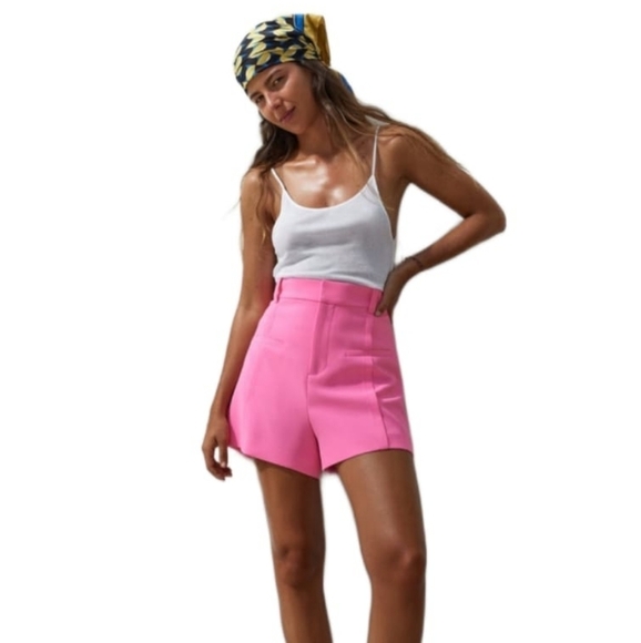 Zara Pants - COPY - ZARA HIGH WAISTED SHORTS PINK | 2417/771 SIZE XS